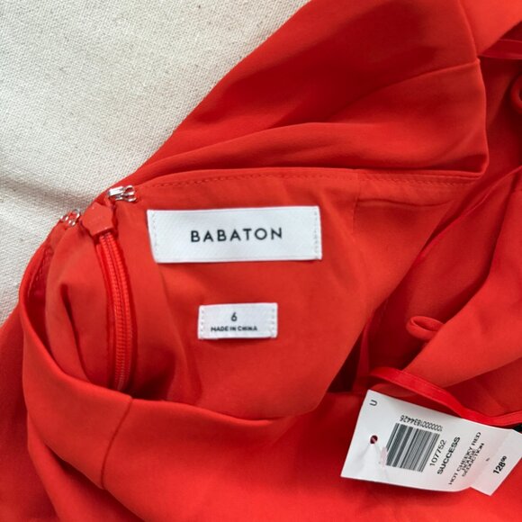 *NWT* Babaton | Success Matte Satin Midi Dress - Sz 6 / Hot Cheeky Red - Picture 8 of 12
